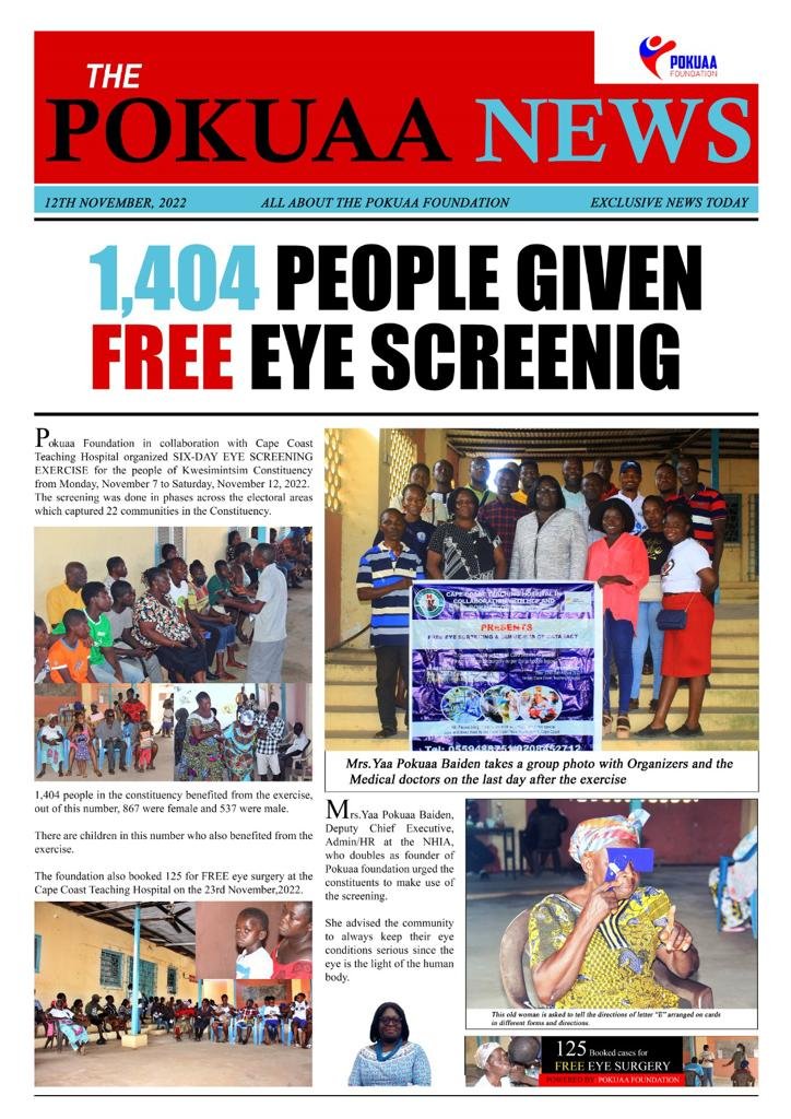 1,404 people given free eye screening