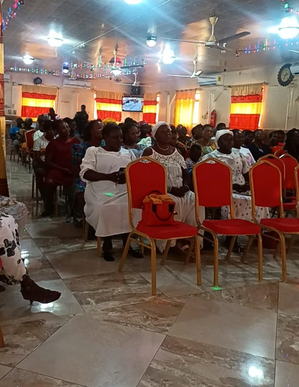 Women gathered for a community health forum