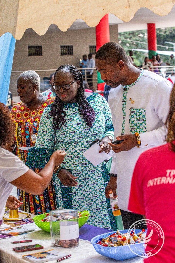 Dr. Mrs. Baiden at an NHIS health fair